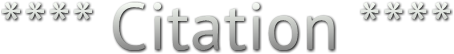 **** Citation **** **** Citation ****